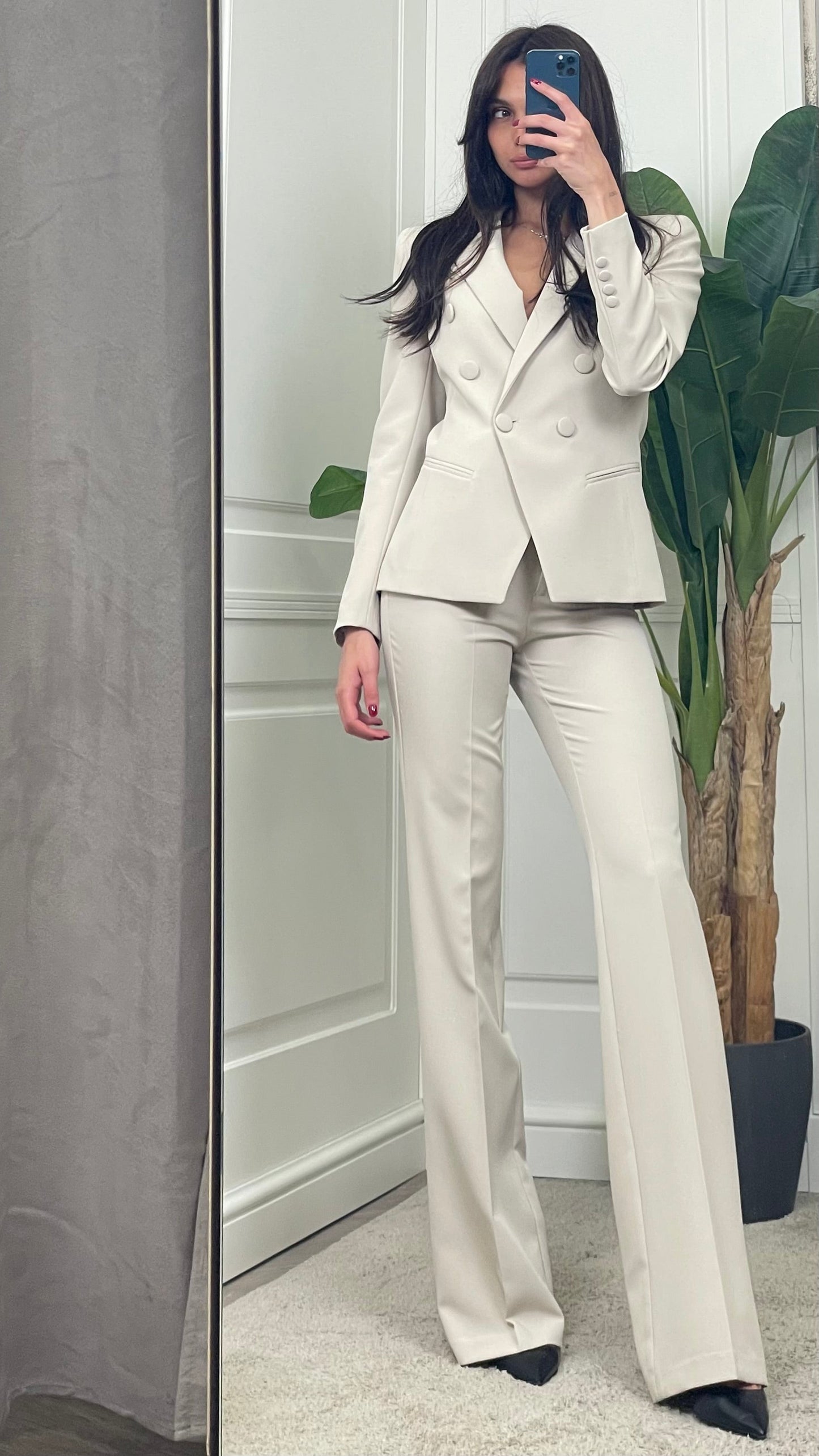 Pantalone Flare Greige Silence Limited - NP2003KEY -