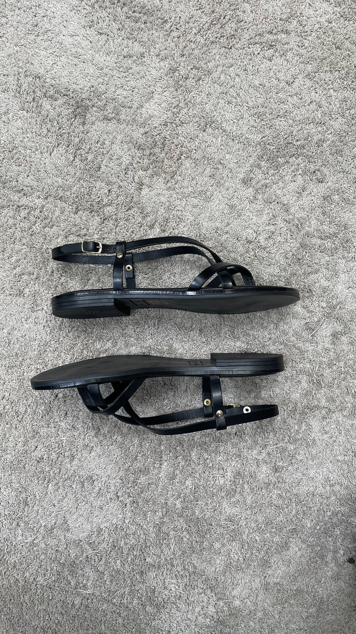 Sandali Vera pelle infradito Ovyè Nero - GS101VAC -