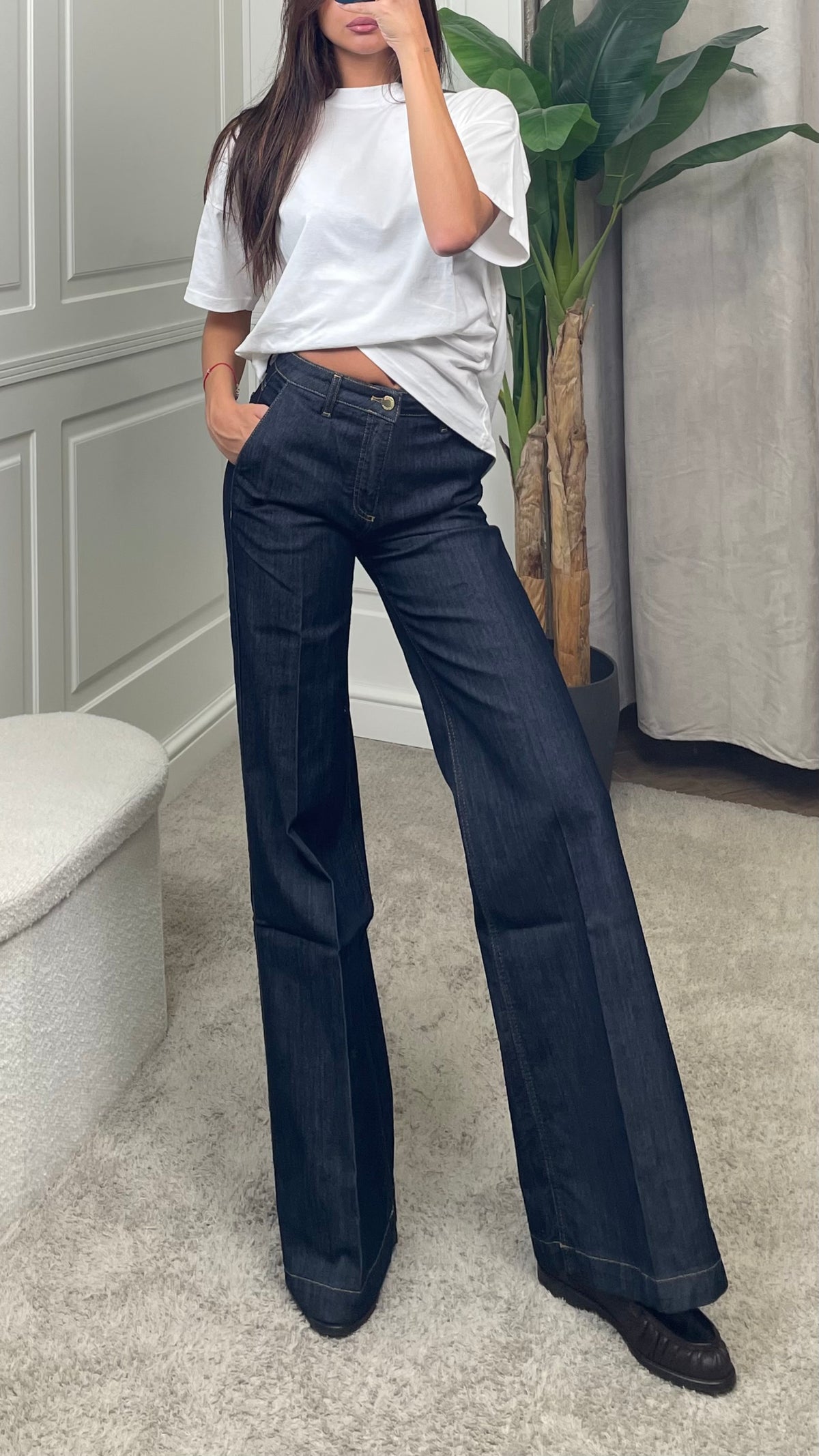 Pantalone ELENA denim lavaggio scuro Vicolo - DAC5066 -