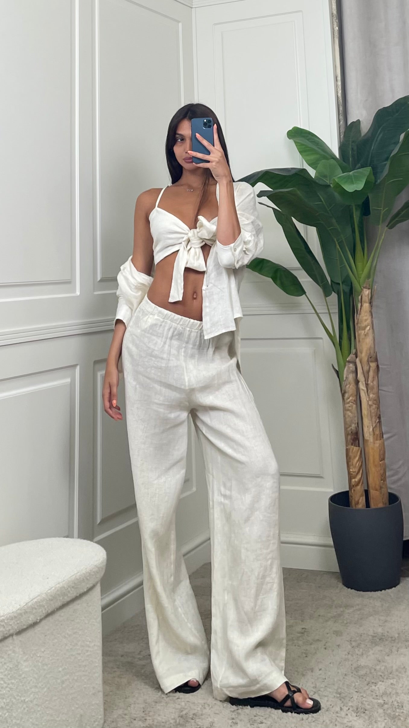 Top fiocco in puro lino HaveOne - RVE-Q314 -