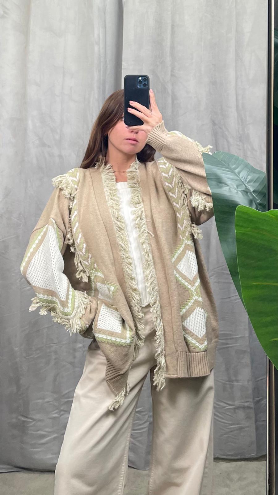 Cardigan ViCOLO con frange