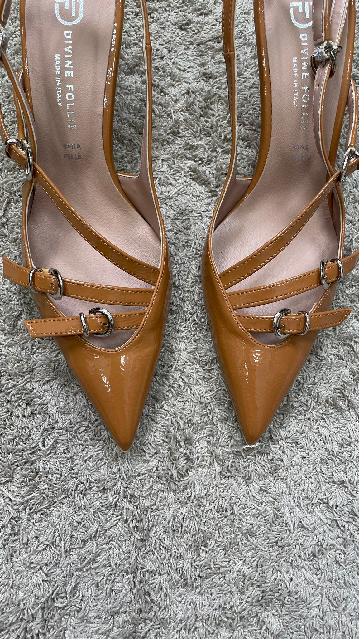 Slingback DivideFollie Vetrino Caramello