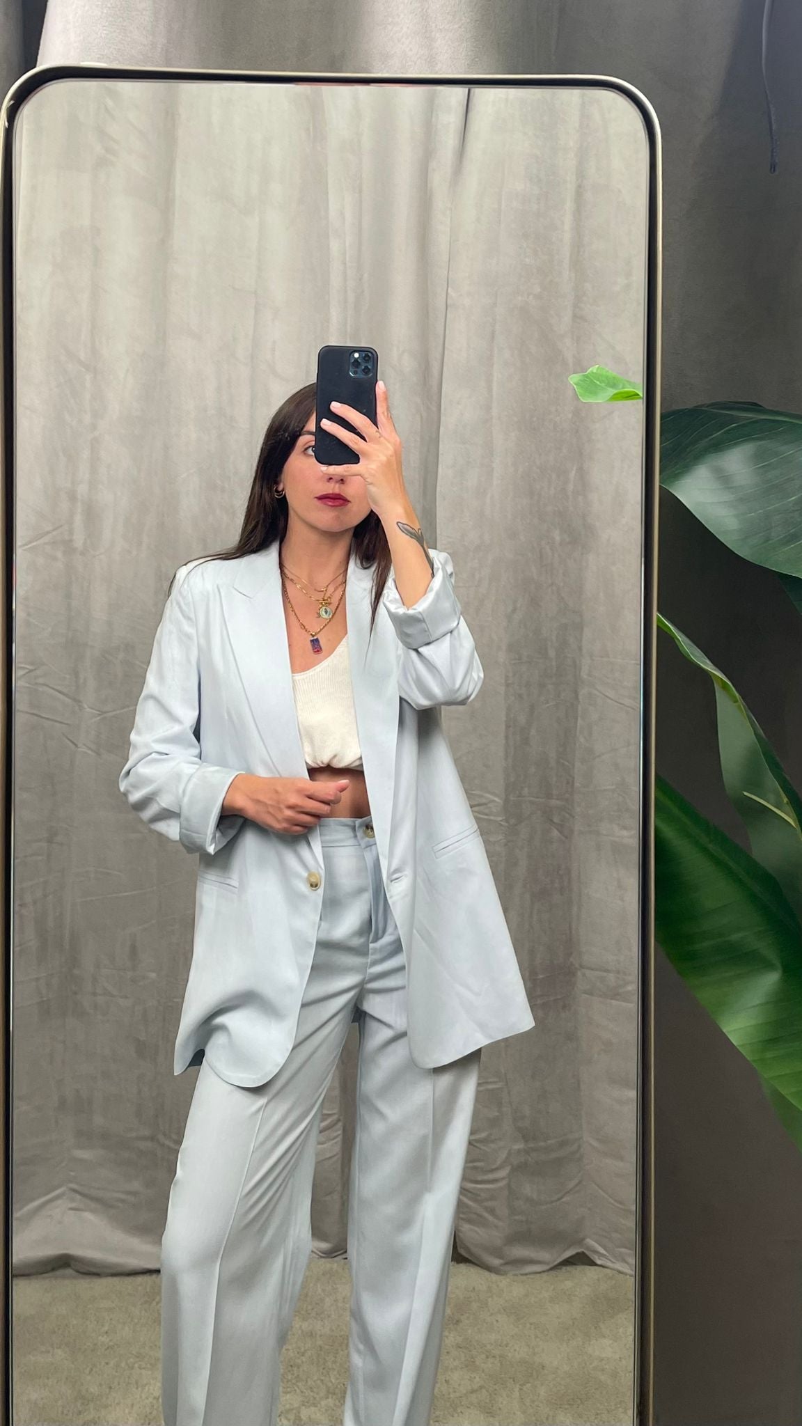 Tailleur ViCOLO Lino Celeste Polvere
