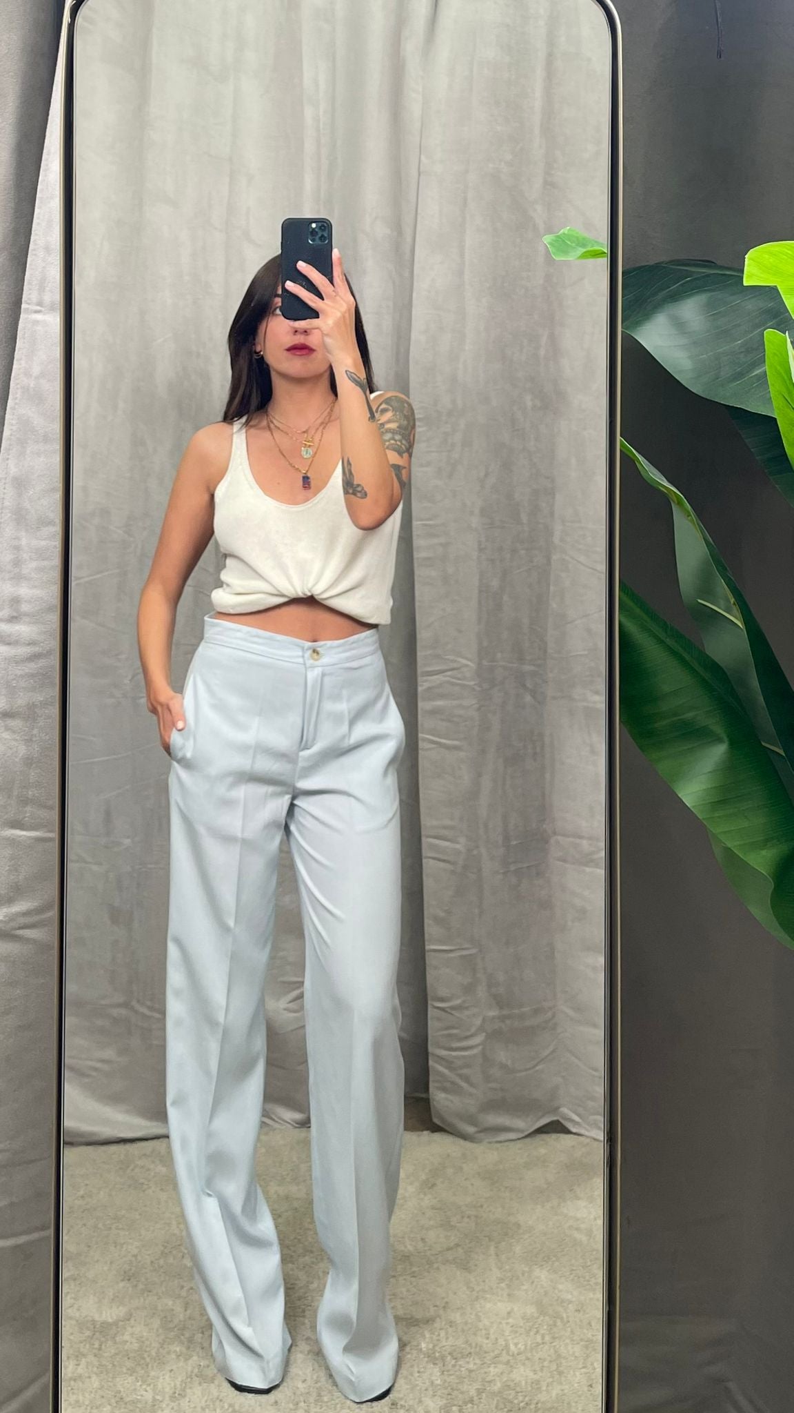 Tailleur ViCOLO Lino Celeste Polvere