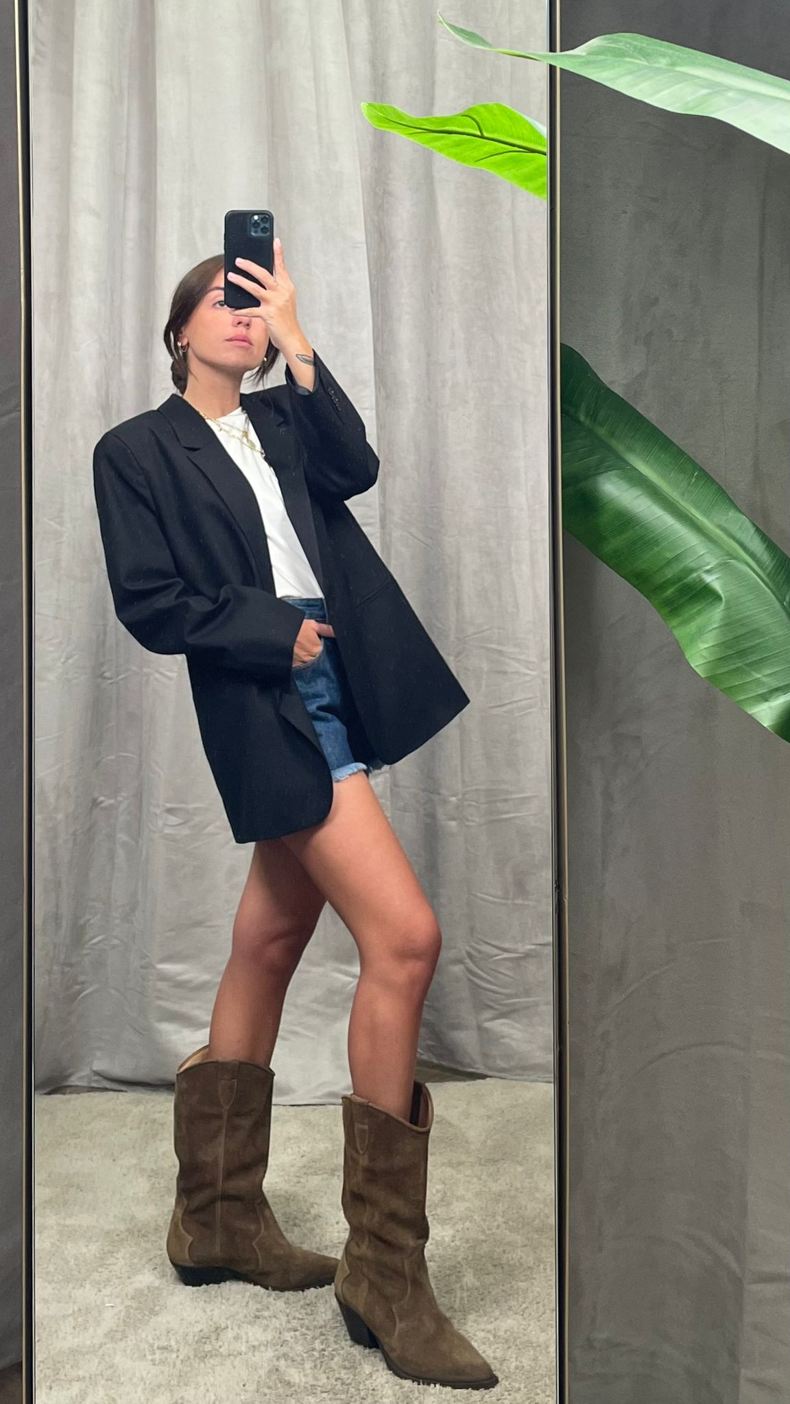 Giacca ViCOLO Oversize Lino Nero