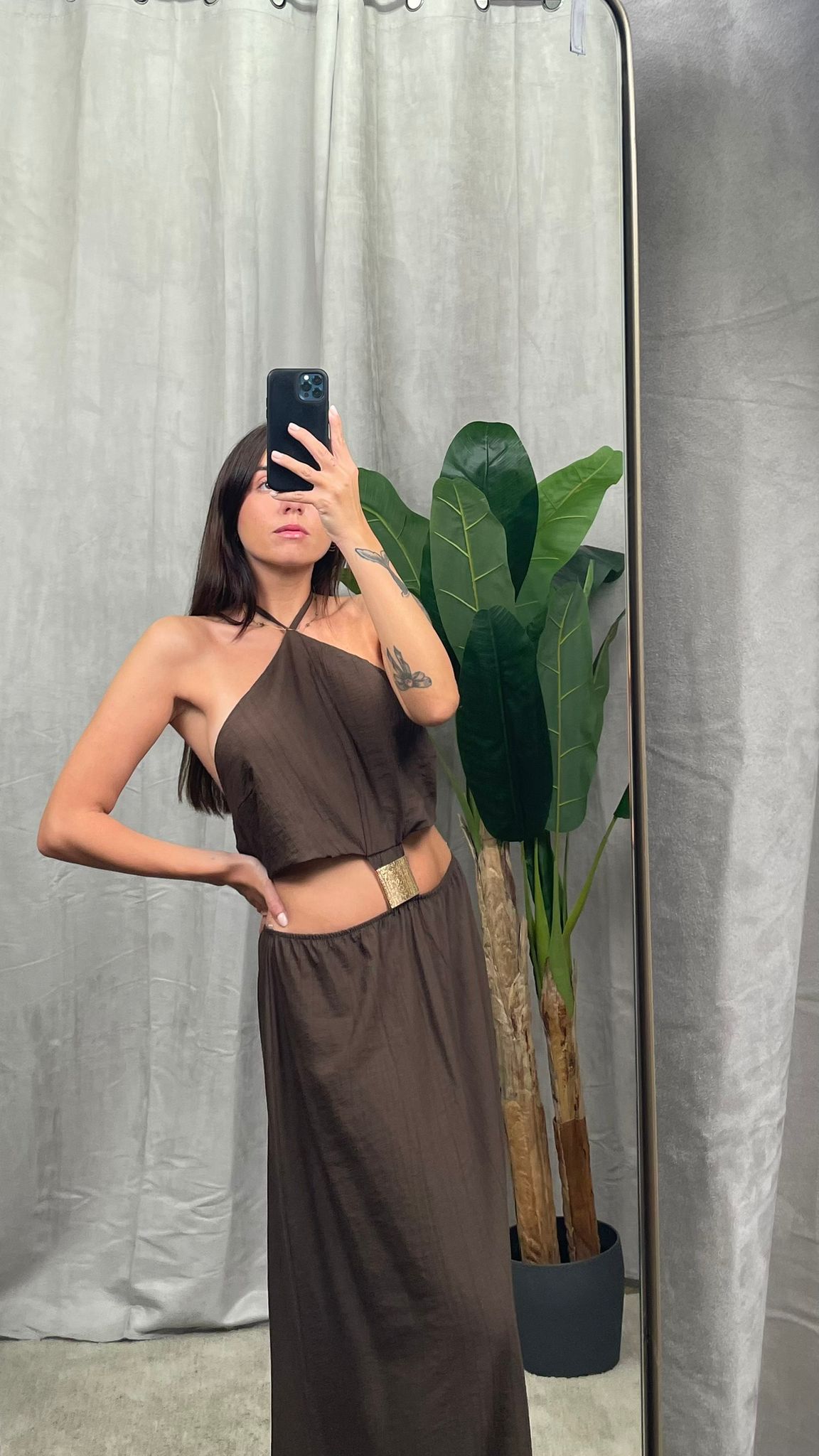 Abito HaveOne lungo cutout MORO