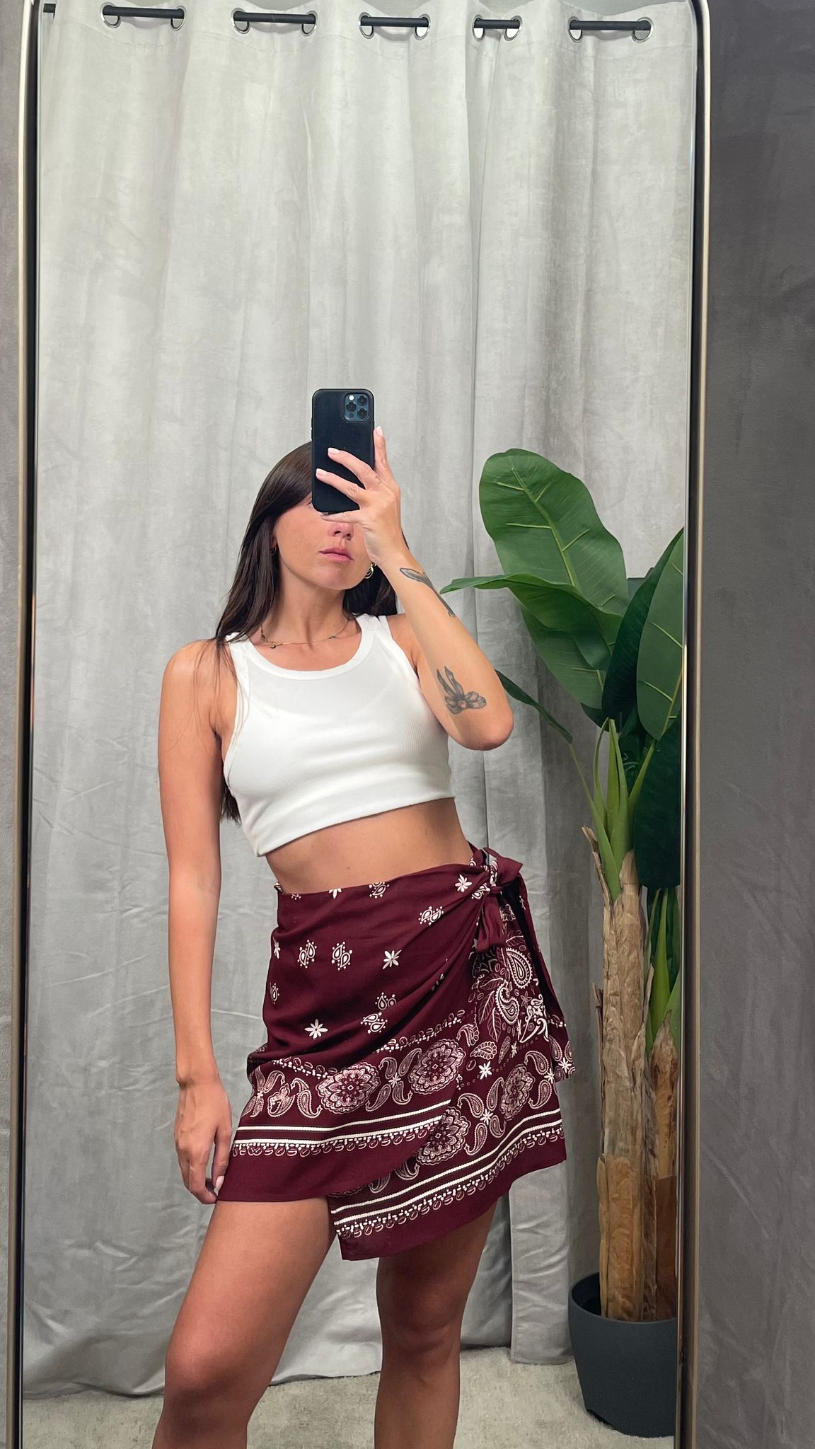 Minigonna HaveOne bandana (Moro, Bordeaux)
