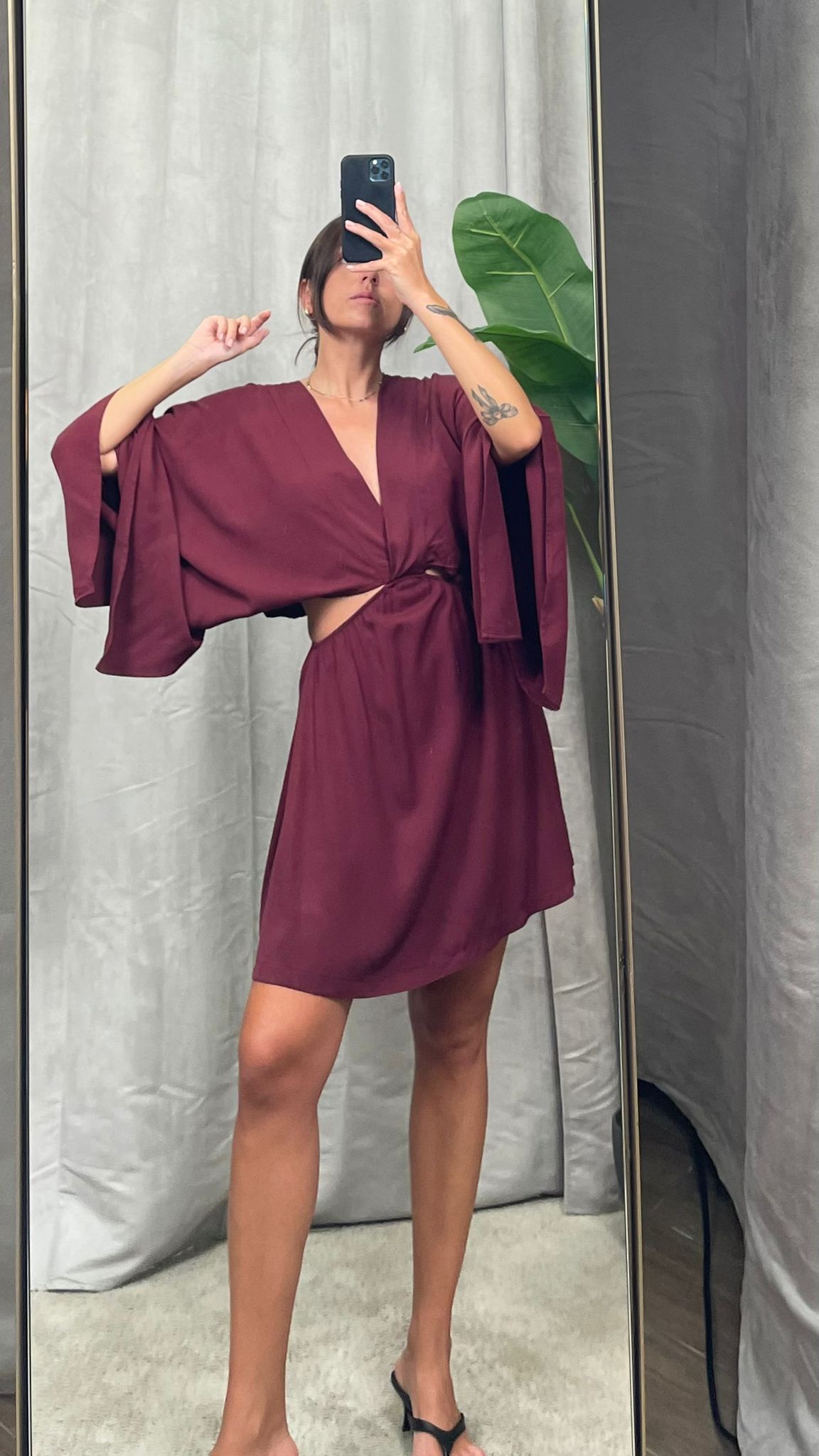 Abito corto farfalla HaveOne -Bordeaux, Moro, Nero-