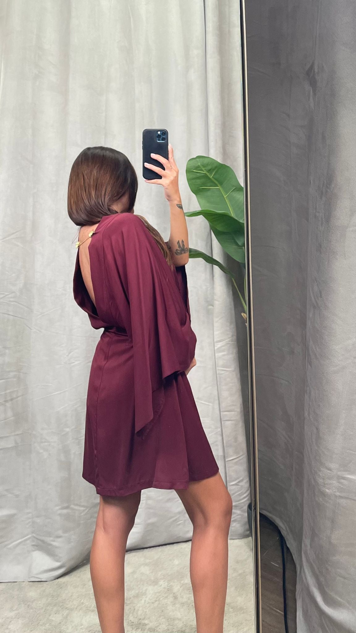 Abito corto farfalla HaveOne -Bordeaux, Moro, Nero-