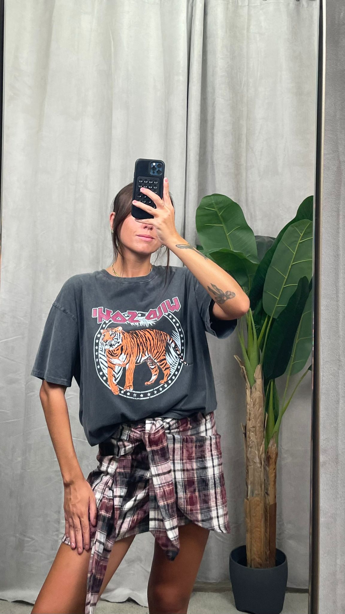 T-shirt Vintage HaveOne stampa Tigre -TMA-P030-