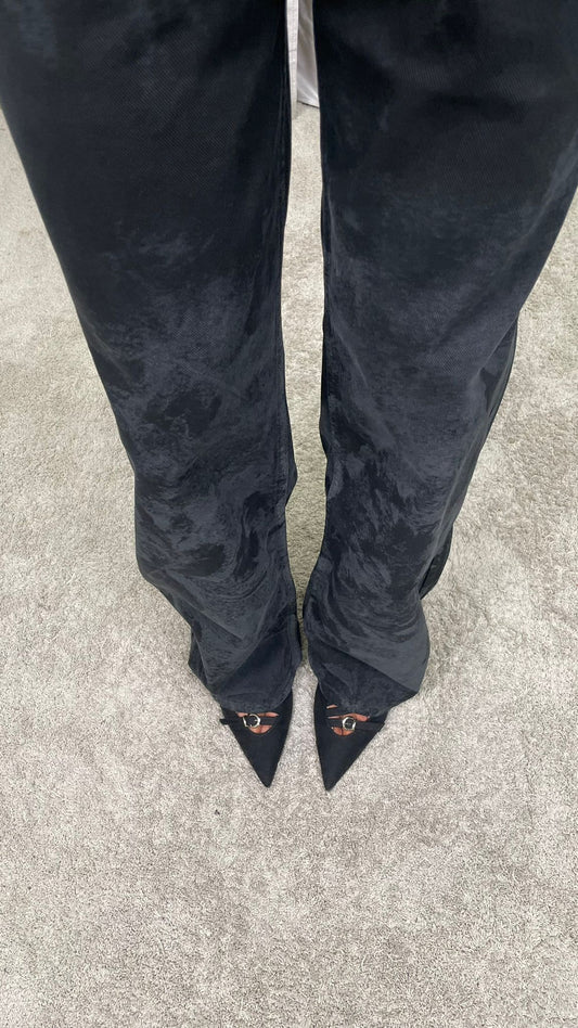 Jeans ViCOLO "Xenobia" stampa fiori -DF5150-