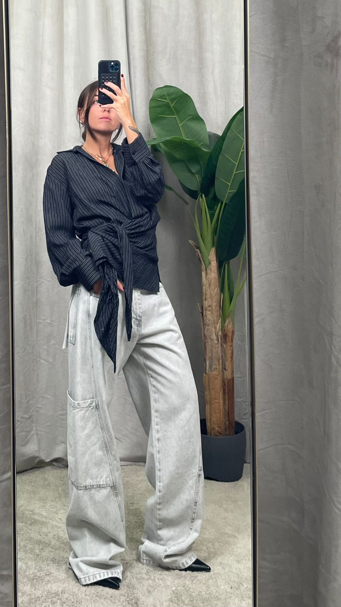 Camicia ViCOLO gessata -TF1206-