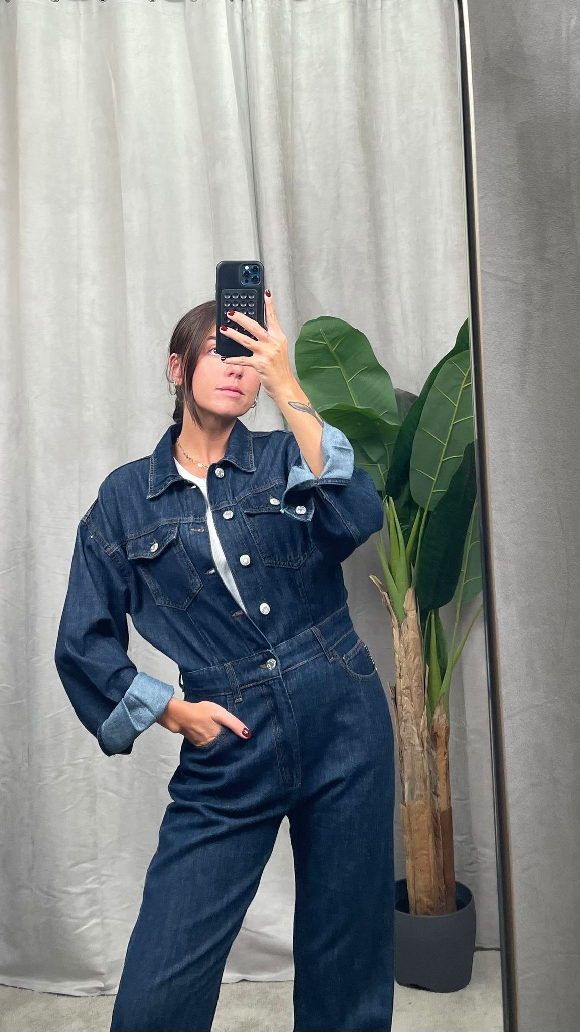 Tuta caimcia HaveOne in denim -YGZ-P006-