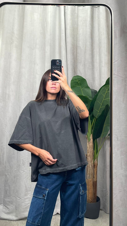 T-shirt boxy ViCOLO slavata -UF0133-