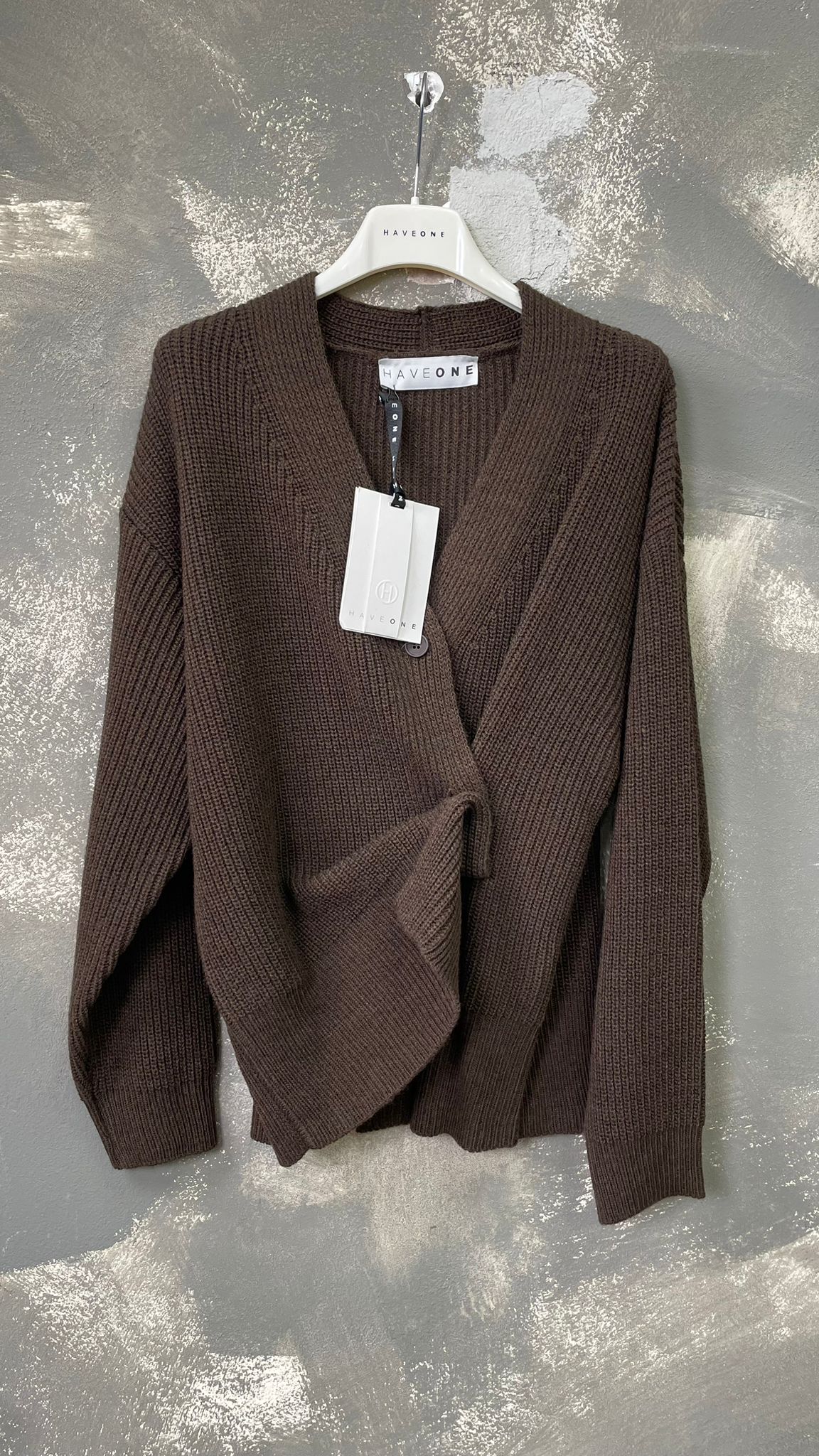 Cardigan HaveOne con bottone laterale -MFP-P155-