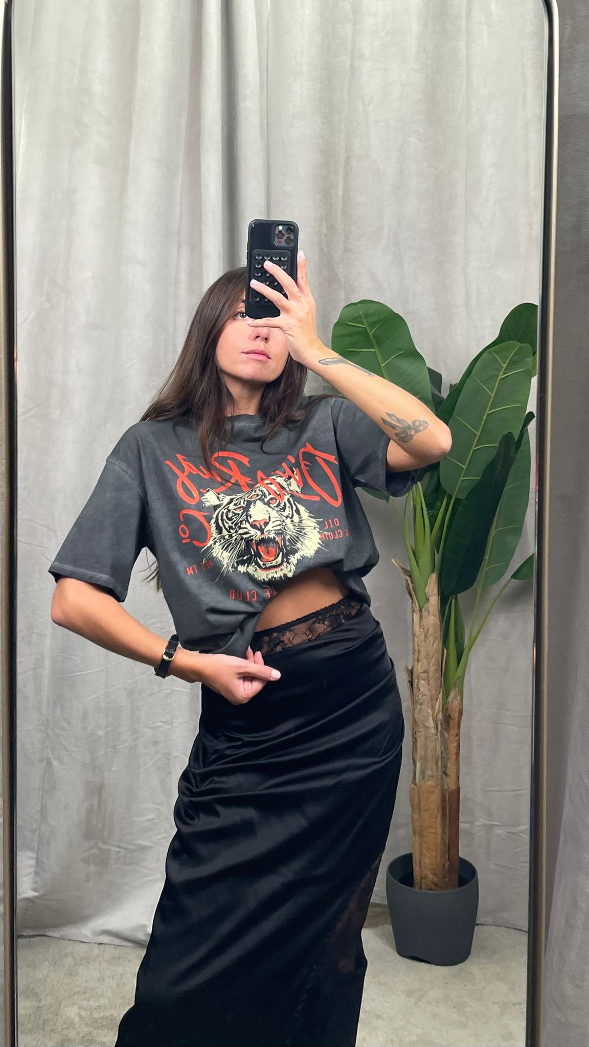 T-shirt Tigre con scritta -TMA-P041-