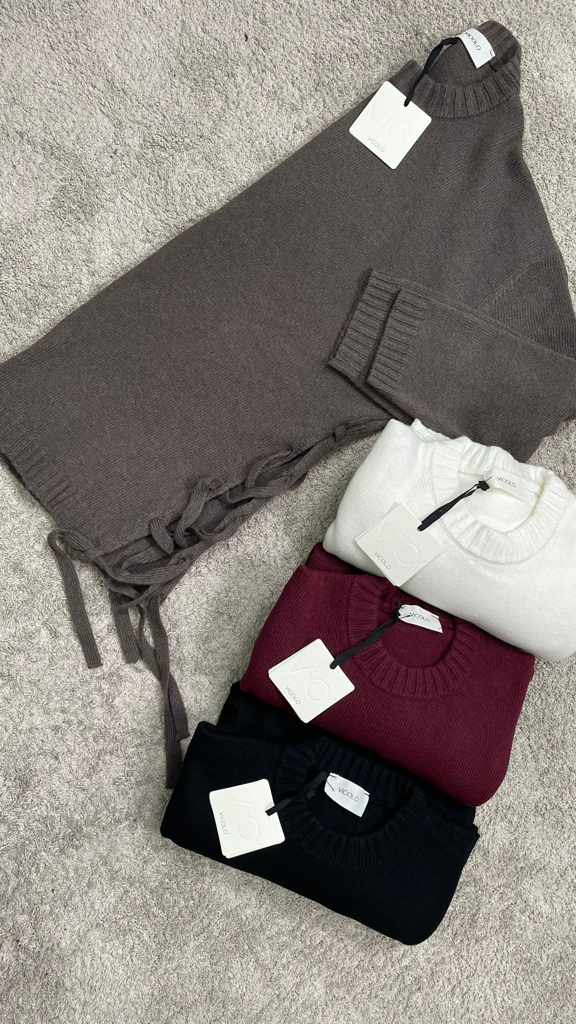 Maglione ViCOLO lacci laterali -77171F-