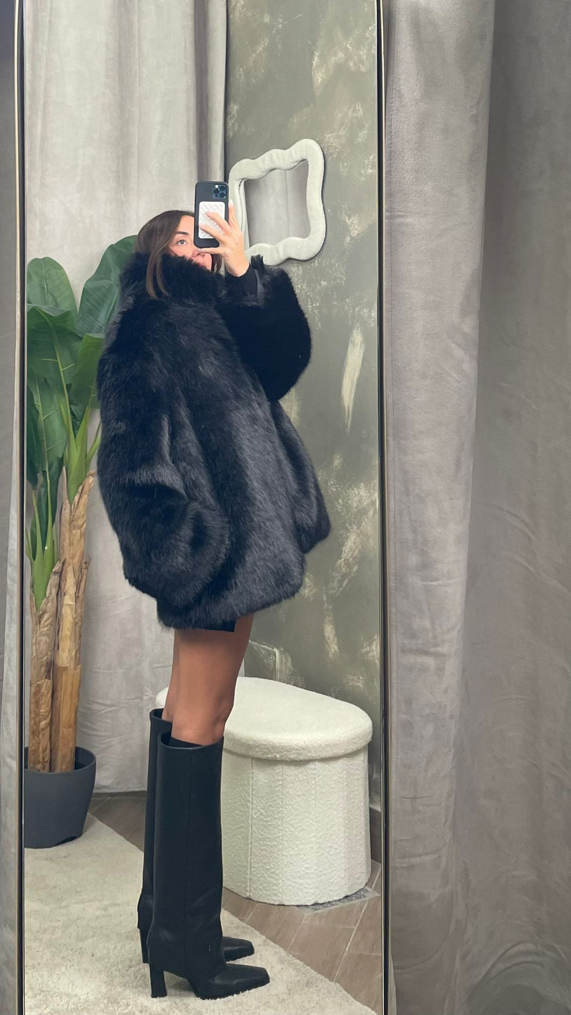 Eco-pelliccia HaveOne -KMA-P050- (Panna/Moro/Nero)