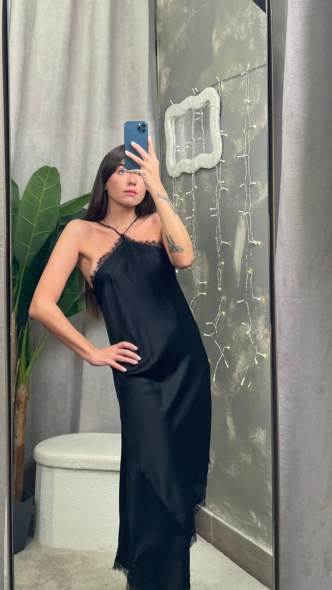 Abito ViCOLO asimmetrico (Antracite/Nero) -TF1016-