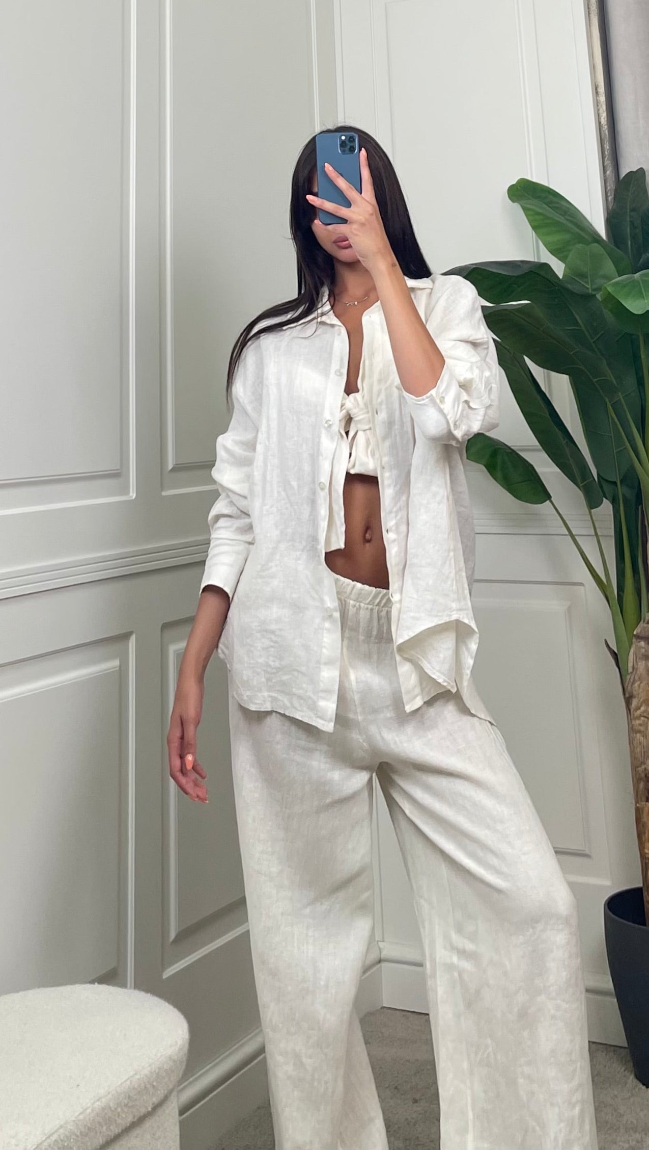 Camicia in puro lino HaveOne - CVE-Q436 -