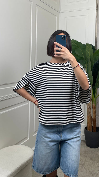 T-shirt a righe Vicolo - UAB0380 -