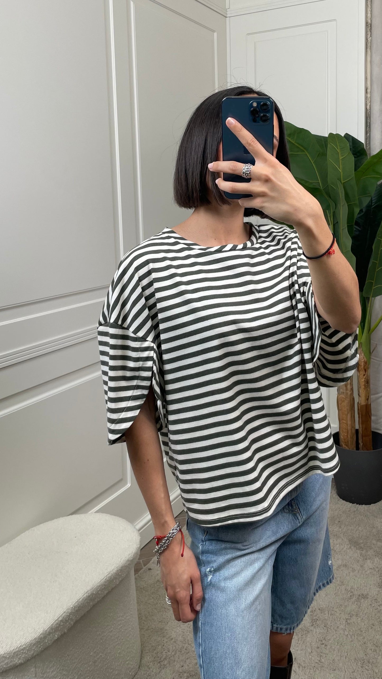 T-shirt a righe Vicolo - UAB0380 -