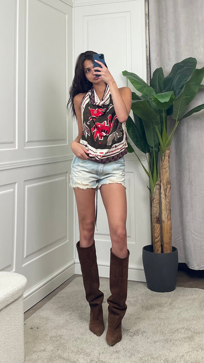 Top foulard verde HaveOne - RVS-Q261 -