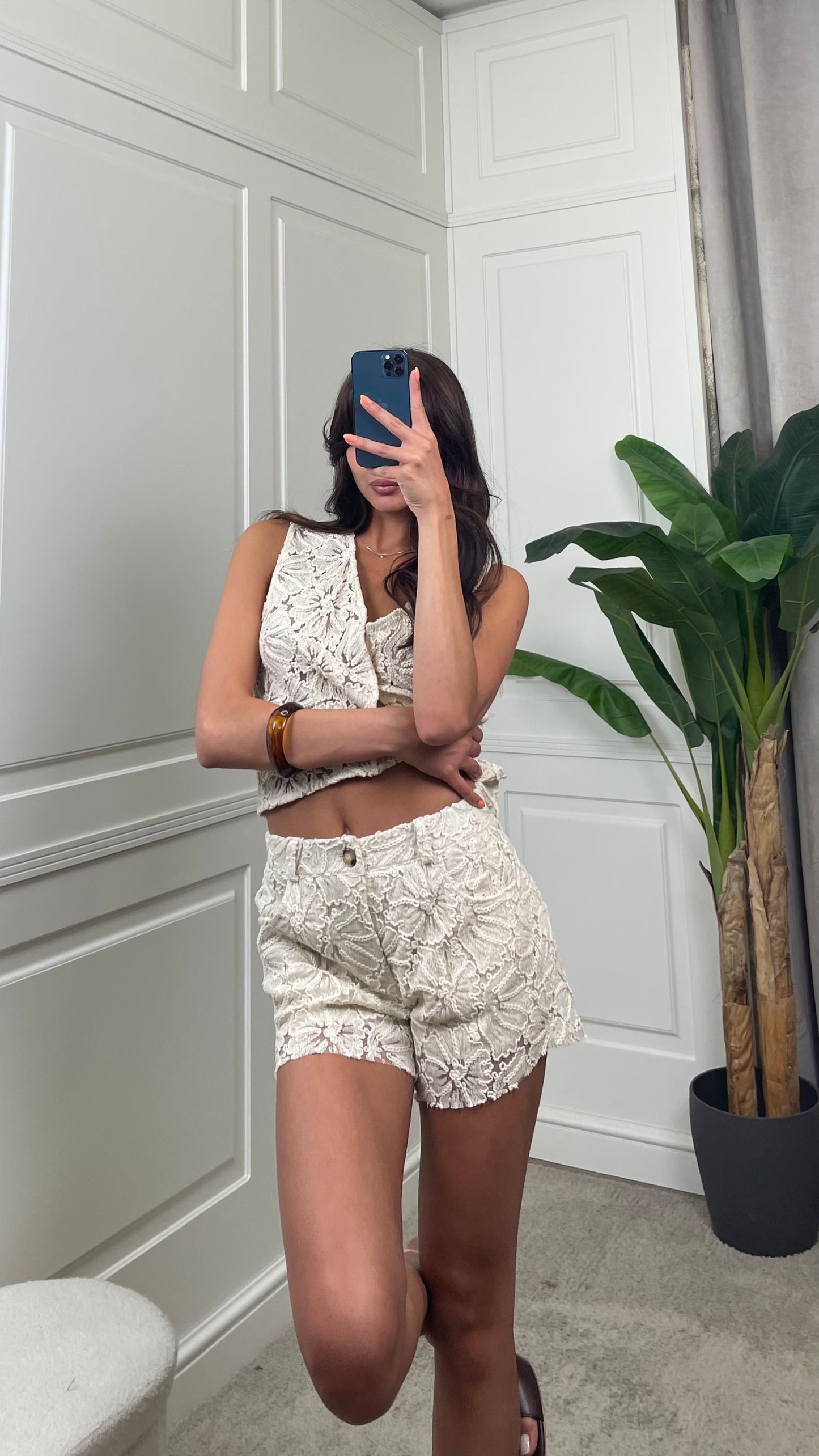 Shorts pizzo e ricami HaveOne - PNO-Q253 -