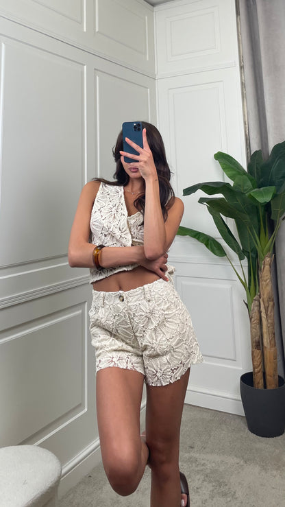 Shorts pizzo e ricami HaveOne - PNO-Q253 -