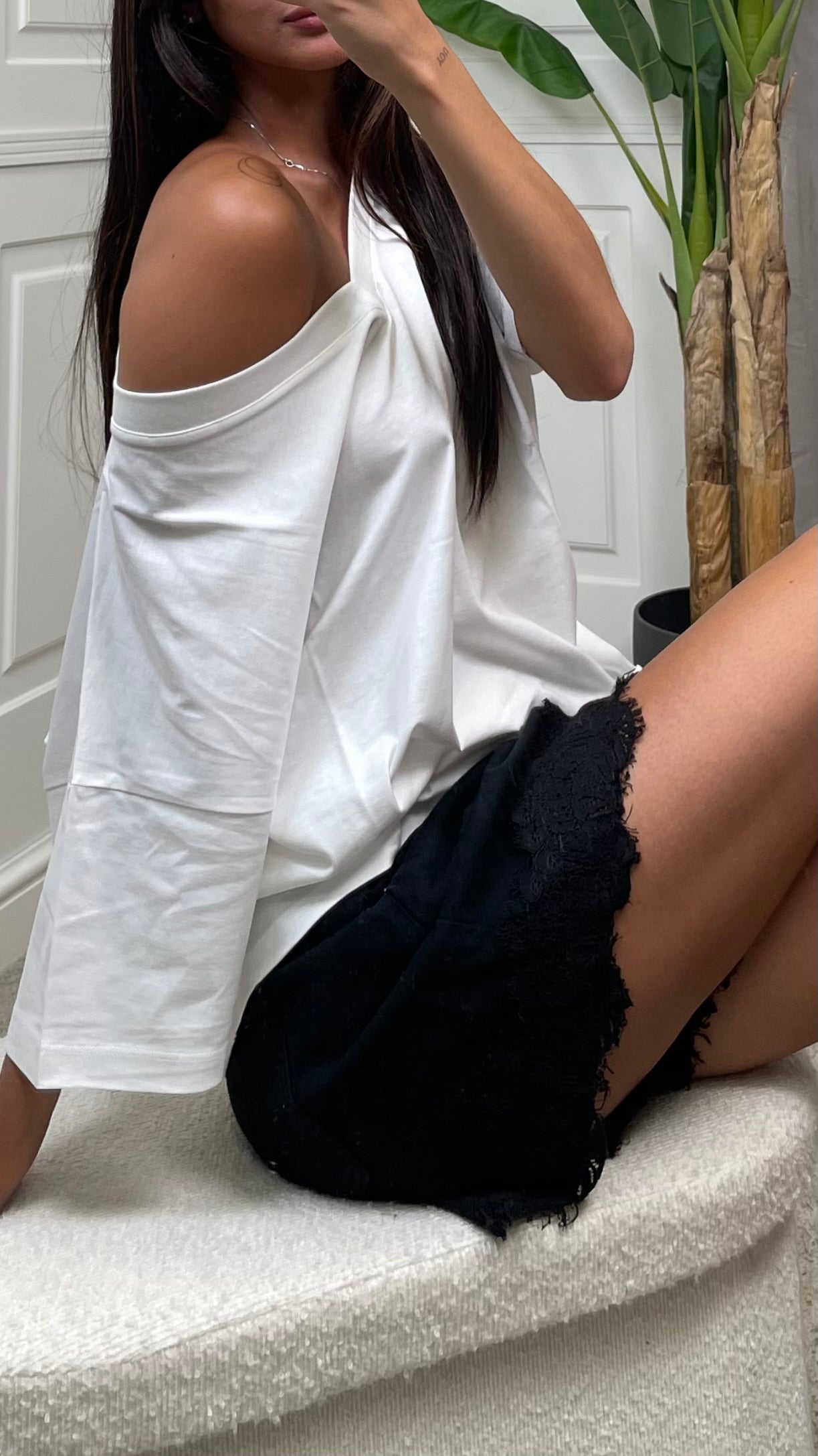 Shorts farfalla con pizzo sul fondo HaveOne - PSB-Q665 -