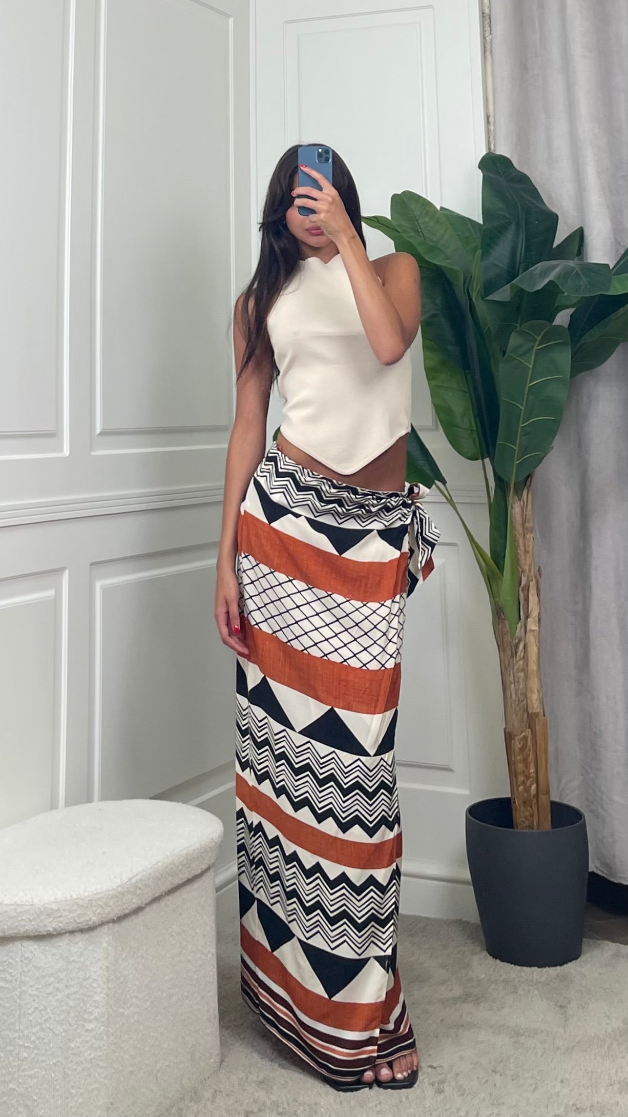 Gonna pareo lunga fantasia etnica ruggine HaveOne - GMA-Q268 -