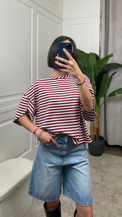T-shirt a righe Vicolo - UAB0380 -