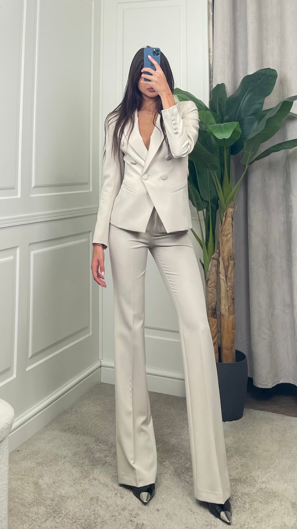 Pantalone Flare Greige Silence Limited - NP2003KEY -
