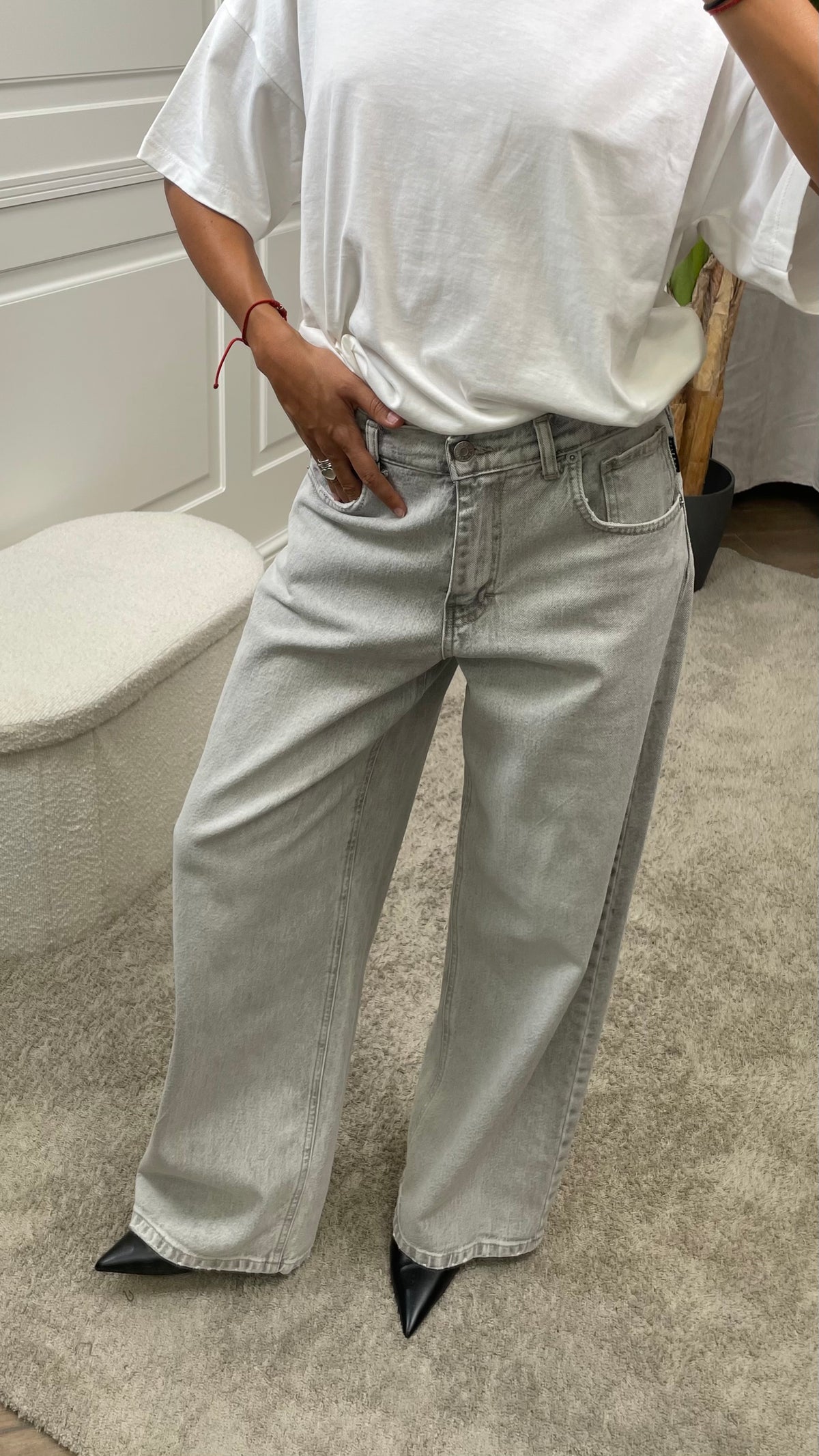 Jeans HaveOne "Bella" grigio chiaro -PLS-Q028-