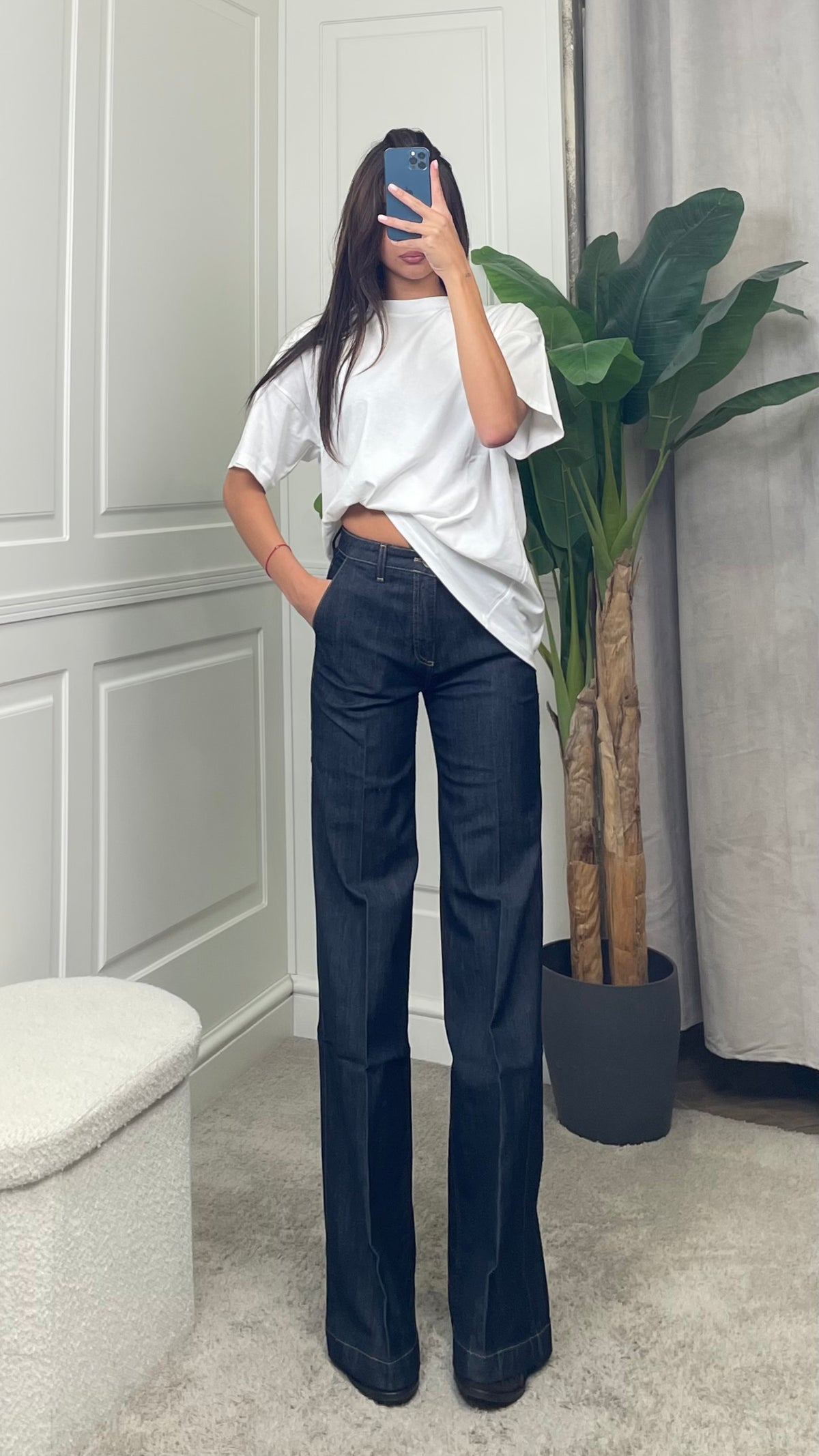 Pantalone ELENA denim lavaggio scuro Vicolo - DAC5066 -