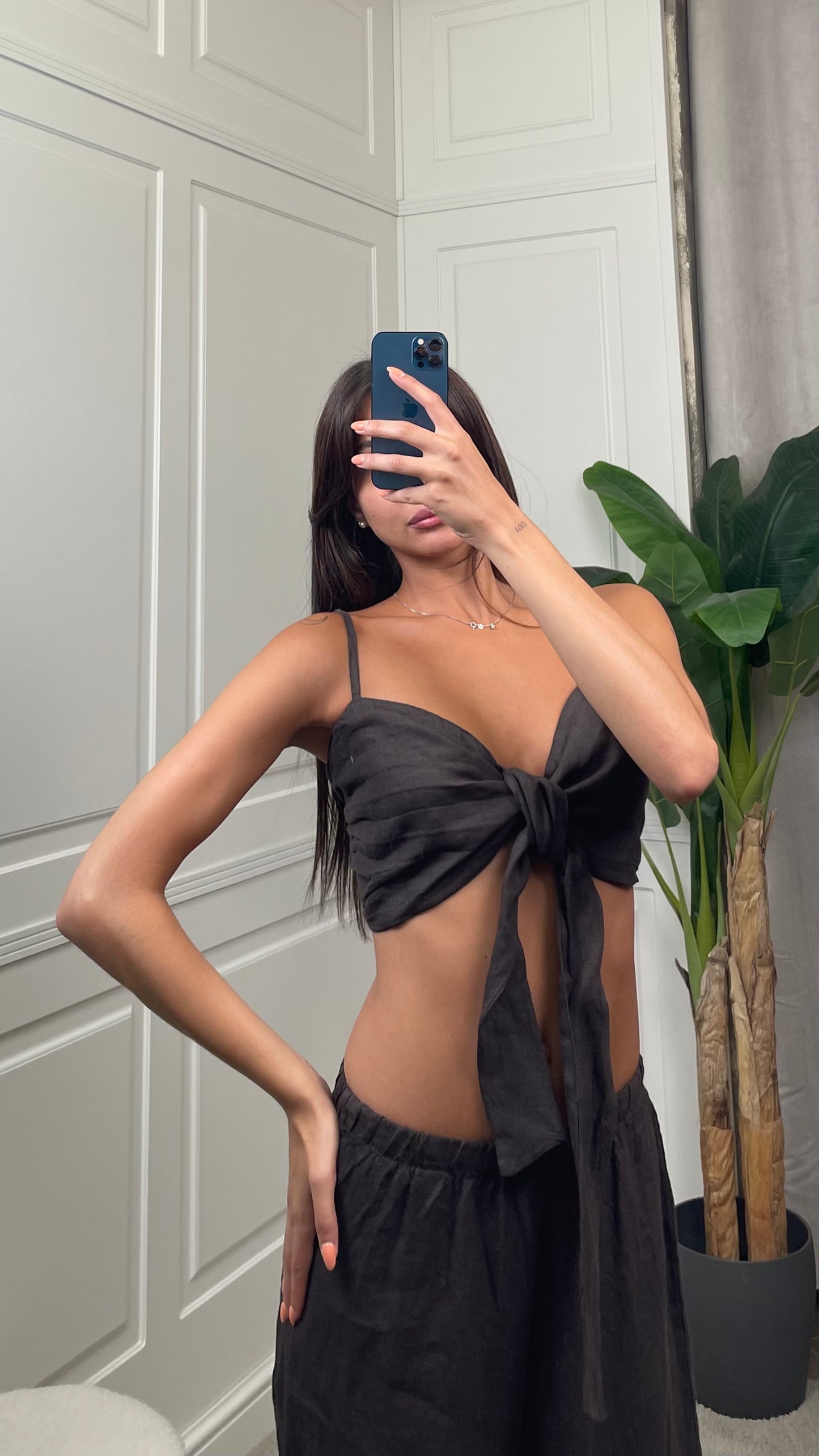 Top fiocco in puro lino HaveOne - RVE-Q314 -