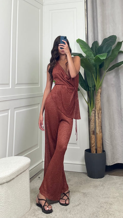 Pantalone a zampa glitter HaveOne - PVS-Q257 -