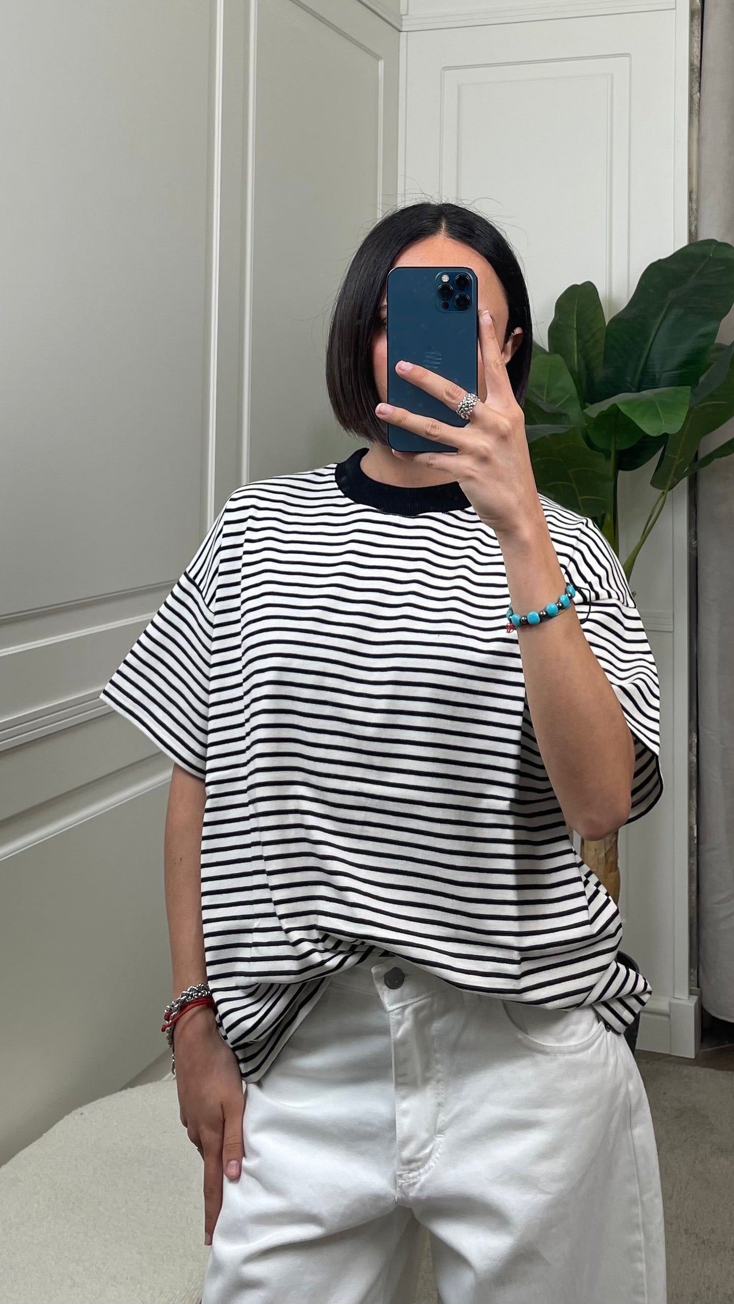 T-shirt a righe Vicolo - UAB0315 -