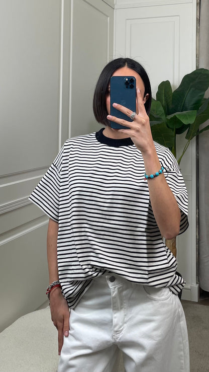 T-shirt a righe Vicolo - UAB0315 -
