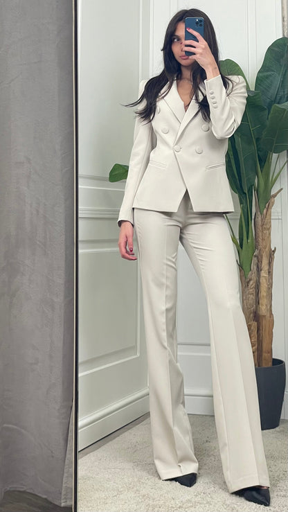 Pantalone Flare Greige Silence Limited - NP2003KEY -