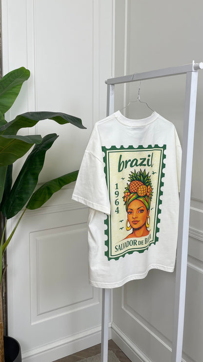 T-shirt mezza manica con stampa HaveOne - TDY-Q233 -