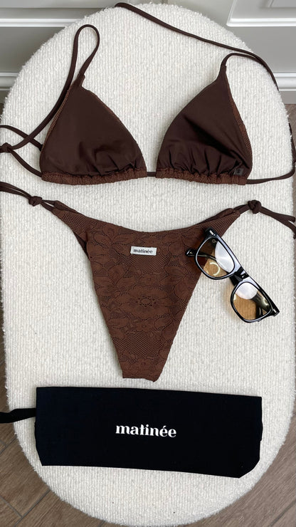 Kate merletto marrone Matinée