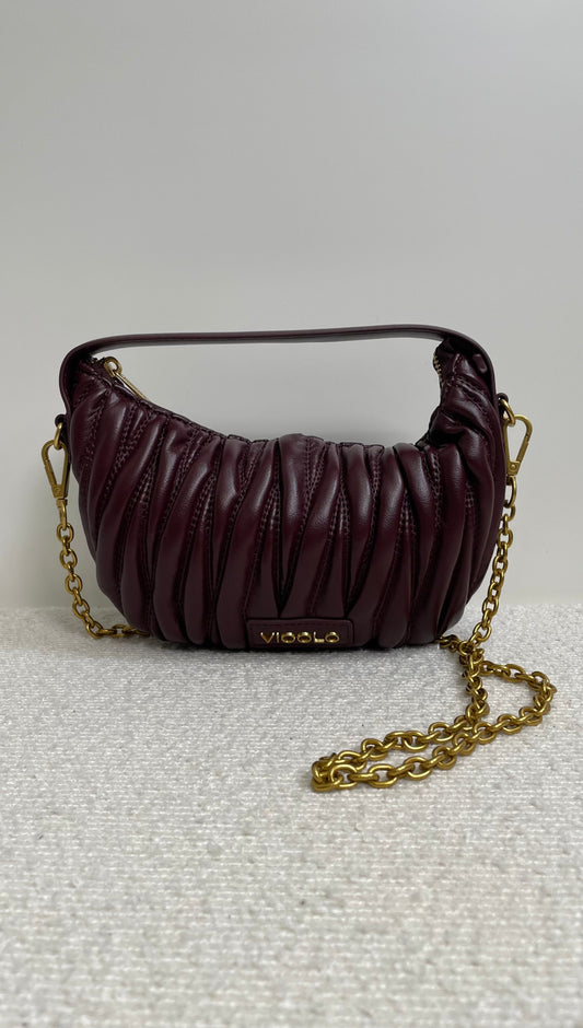 Borsa Croissant borgogna Vicolo - XAC0051 -