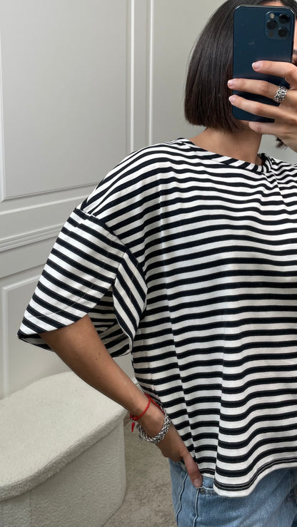 T-shirt a righe Vicolo - UAB0380 -