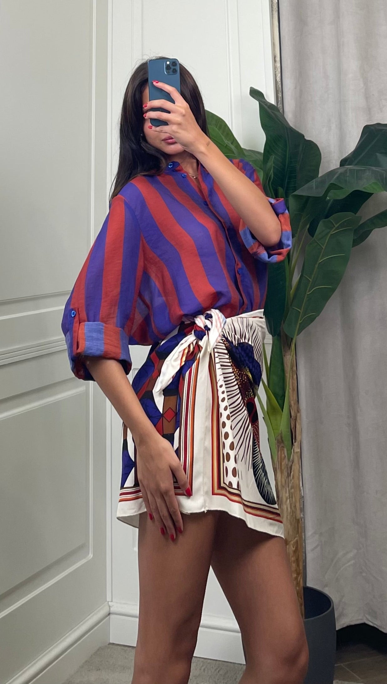 Camicia a righe verticali india\bluette HaveOne - CVS-Q422 -