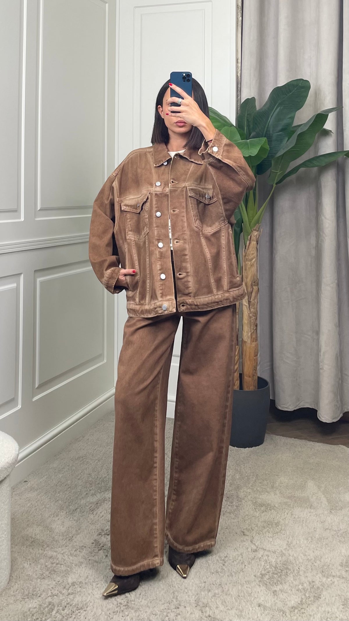 Giacca in denim Vintage Cammello HaveOne - KLS-R050 -
