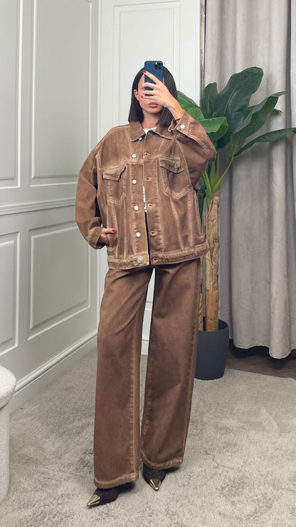 Giacca in denim Vintage Cammello HaveOne - KLS-R050 -