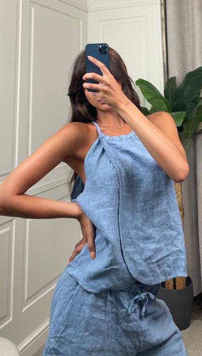 Twin Set top e shorts in puro lino Vicolo - TAB3173 -