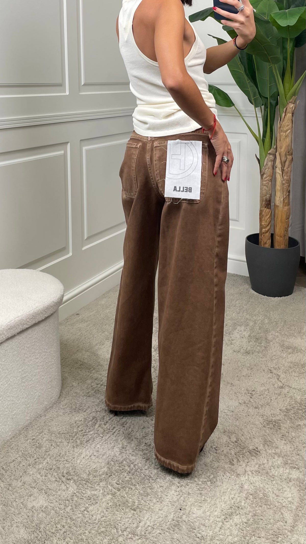 Jeans HaveOne “Bella” denim vintage cammello- PLS-R154 -