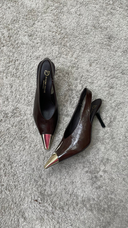 Décolleté slingback Divine Follie moro - POL04 -